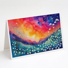 Load image into Gallery viewer, Gypsophila in Color Greeting Cards -  Blank Note Cards – 8-Pack of Artist-Designed Cards with Envelopes