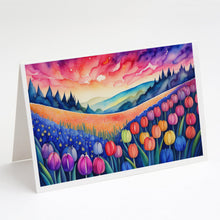 Load image into Gallery viewer, Hyacinths in Color Greeting Cards -  Blank Note Cards – 8-Pack of Artist-Designed Cards with Envelopes