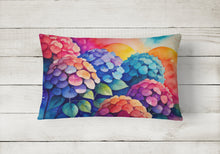Load image into Gallery viewer, Hydrangeas in Color Fabric Decorative Pillow