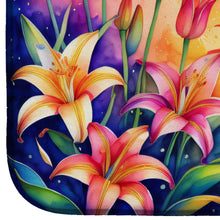 Load image into Gallery viewer, Lilies in Color Dish Drying Mat