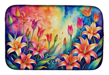 Load image into Gallery viewer, Lilies in Color Dish Drying Mat