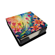 Load image into Gallery viewer, Lilies in Color PU Leather Note Paper Holder