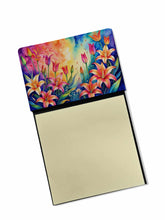 Load image into Gallery viewer, Lilies in Color Sticky Note Holder- Refiilable Desk Accessory Note Pad