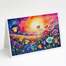Load image into Gallery viewer, Lisianthus in Color Greeting Cards -  Blank Note Cards – 8-Pack of Artist-Designed Cards with Envelopes
