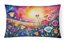 Load image into Gallery viewer, Lisianthus in Color Fabric Decorative Pillow
