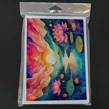 Load image into Gallery viewer, Lotus in Color Greeting Cards -  Blank Note Cards – 8-Pack of Artist-Designed Cards with Envelopes