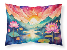 Load image into Gallery viewer, Lotus in Color Fabric Standard Pillowcase – Artistic Decorative Front, White Back