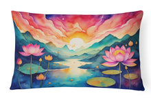 Load image into Gallery viewer, Lotus in Color Fabric Decorative Pillow