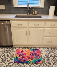 Load image into Gallery viewer, Orchids in Color Memory Foam Kitchen Mat