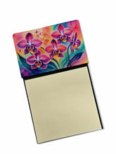 Load image into Gallery viewer, Orchids in Color Sticky Note Holder- Refiilable Desk Accessory Note Pad