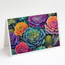 Load image into Gallery viewer, Ornamental Kale in Color Greeting Cards -  Blank Note Cards – 8-Pack of Artist-Designed Cards with Envelopes