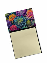 Load image into Gallery viewer, Ornamental Kale in Color Sticky Note Holder- Refiilable Desk Accessory Note Pad