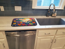 Load image into Gallery viewer, Pansies in Color Dish Drying Mat