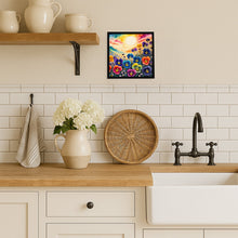 Load image into Gallery viewer, Pansies in Color Framed Metal Print