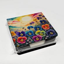 Load image into Gallery viewer, Pansies in Color PU Leather Note Paper Holder