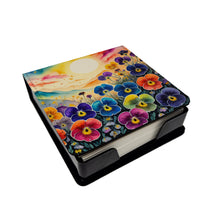Load image into Gallery viewer, Pansies in Color PU Leather Note Paper Holder