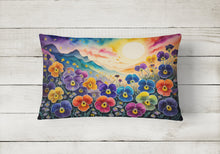 Load image into Gallery viewer, Pansies in Color Fabric Decorative Pillow