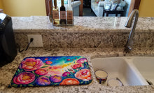 Load image into Gallery viewer, Peonies in Color Dish Drying Mat
