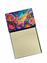Load image into Gallery viewer, Peonies in Color Sticky Note Holder- Refiilable Desk Accessory Note Pad