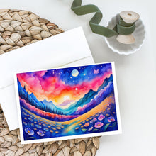 Load image into Gallery viewer, Periwinkles in Color Greeting Cards -  Blank Note Cards – 8-Pack of Artist-Designed Cards with Envelopes