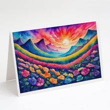 Load image into Gallery viewer, Petunias in Color Greeting Cards -  Blank Note Cards – 8-Pack of Artist-Designed Cards with Envelopes
