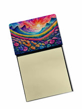 Load image into Gallery viewer, Petunias in Color Sticky Note Holder- Refiilable Desk Accessory Note Pad
