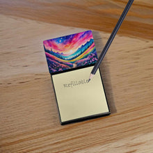 Load image into Gallery viewer, Phlox in Color Sticky Note Holder- Refiilable Desk Accessory Note Pad