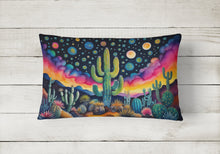 Load image into Gallery viewer, Queen of the Night Cactus in Color Fabric Decorative Pillow