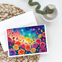 Load image into Gallery viewer, Roses in Color Greeting Cards -  Blank Note Cards – 8-Pack of Artist-Designed Cards with Envelopes