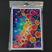 Load image into Gallery viewer, Roses in Color Greeting Cards -  Blank Note Cards – 8-Pack of Artist-Designed Cards with Envelopes