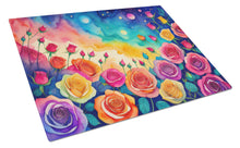 Load image into Gallery viewer, Roses in Color Glass Cutting Boards – Durable, Decorative Kitchen Art Large