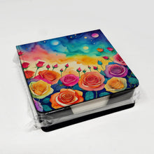 Load image into Gallery viewer, Roses in Color PU Leather Note Paper Holder