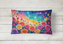 Load image into Gallery viewer, Roses in Color Fabric Decorative Pillow