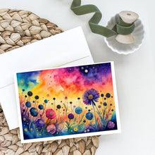 Load image into Gallery viewer, Scabiosa in Color Greeting Cards -  Blank Note Cards – 8-Pack of Artist-Designed Cards with Envelopes
