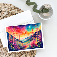 Load image into Gallery viewer, Snapdragon in Color Greeting Cards -  Blank Note Cards – 8-Pack of Artist-Designed Cards with Envelopes