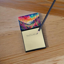 Load image into Gallery viewer, Snapdragon in Color Sticky Note Holder- Refiilable Desk Accessory Note Pad