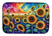 Load image into Gallery viewer, Sunflowers in Color Dish Drying Mat