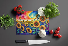 Load image into Gallery viewer, Sunflowers in Color Glass Cutting Boards – Durable, Decorative Kitchen Art Large