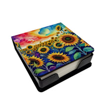 Load image into Gallery viewer, Sunflowers in Color PU Leather Note Paper Holder