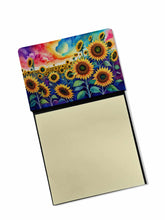 Load image into Gallery viewer, Sunflowers in Color Sticky Note Holder- Refiilable Desk Accessory Note Pad