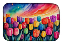 Load image into Gallery viewer, Tulips in Color Dish Drying Mat