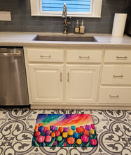 Load image into Gallery viewer, Tulips in Color Memory Foam Kitchen Mat