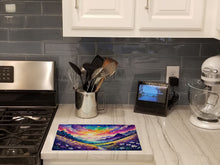 Load image into Gallery viewer, Violets in Color Glass Cutting Boards – Durable, Decorative Kitchen Art Large