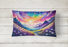 Load image into Gallery viewer, Violets in Color Fabric Decorative Pillow