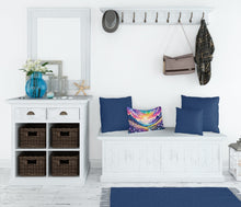 Load image into Gallery viewer, Violets in Color Fabric Decorative Pillow