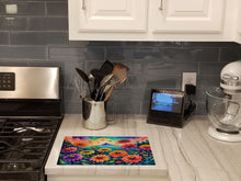 Load image into Gallery viewer, Zinnias in Color Glass Cutting Boards – Durable, Decorative Kitchen Art Large