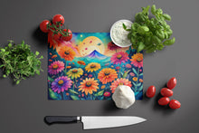 Load image into Gallery viewer, Zinnias in Color Glass Cutting Boards – Durable, Decorative Kitchen Art Large