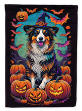 Load image into Gallery viewer, Australian Shepherd Witchy Halloween House Flag