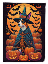 Load image into Gallery viewer, Basenji Witchy Halloween House Flag