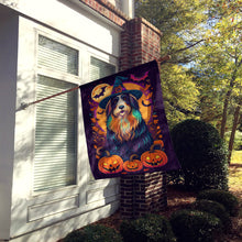 Load image into Gallery viewer, Bearded Collie Witchy Halloween House Flag
